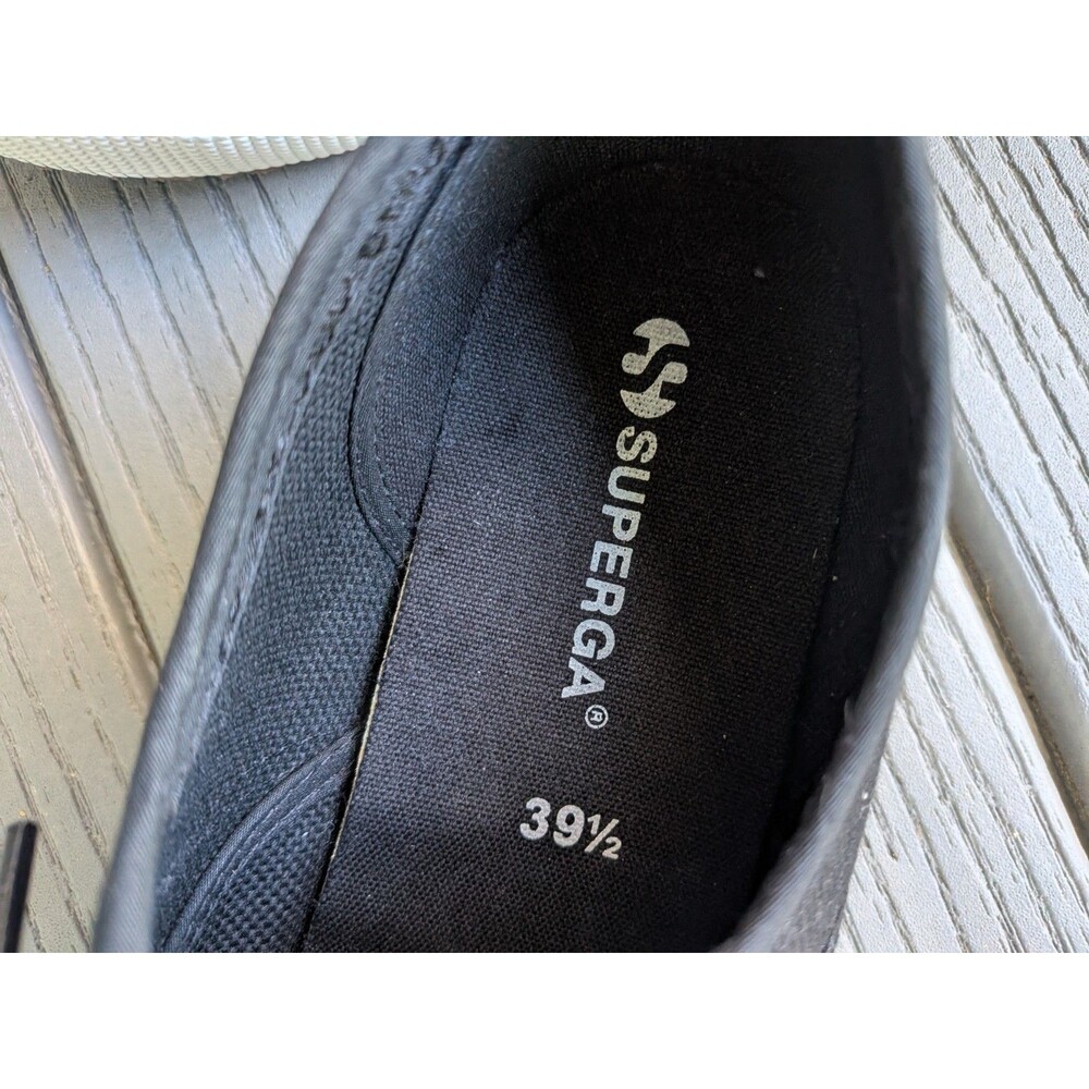 Superga 2750 Cotu Classic Black Canvas Sneakers Women’s Size 8.5 New Without Box - Picture 5 of 7